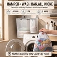 thumbnail image 5 of Riousery Laundry Hamper with 4 Removable Laundry Bags, Collapsible Large and Small Baskets, No-Drill Suction Cup Mount, Space-Saving Clothes Sorter, 5 of 7