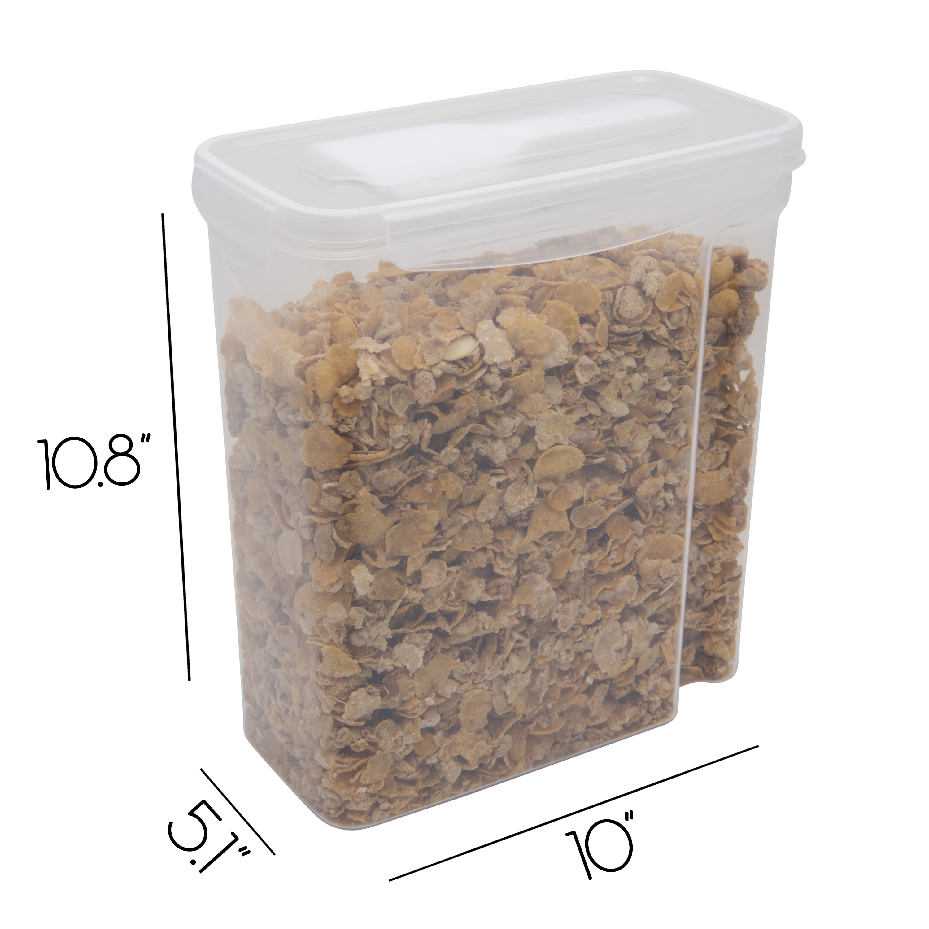 Kitchen Details 2 Pack Large 9 L Plastic Airtight Cereal Container with Scooper