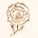 thumbnail image 3 of Mujeres corazón Rhinestone flor broche Pin boda nupcial bufanda titular joyería Claro, 3 of 6
