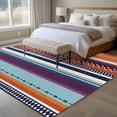thumbnail image 4 of Area Rug for Living Room, Modern Bohemian Non-Slip Indoor Large Carpet for Bedroom/Dining Room, Minimalist Abstract Boho Paisley Orange Red Washable Low-Profile Rectangle Floor Runner Rugs - 6 x 9 Ft, 4 of 8