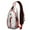 White Christmas Gnome, variant on Sling Backpack,White Christmas Snowman Pattern Crossbody Bag with Water Bottle Holder,Waterproof Sling Bag for Men/Women with Chest Phone Holder for Hiking,Travel