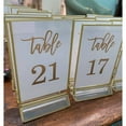 thumbnail image 3 of Ameitech 6 Pack 5 x 7 Clear Acrylic Wedding Table Number Holder Stands with Gold Borders, Double Sided Gold Picture Frames Sign Holder, 3 of 11