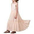 thumbnail image 5 of XQYLOS Vintage Lace Overlay Tank Dress Girl Flower Embroidered Suspender Dress High End Flower Girl Wedding Dress Stylish Piano Performance Dress, 5 of 5