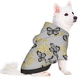 thumbnail image 3 of Bingfone Golden Glitter Butterflies Dog Clothes Hoodie, Pet Winter Coat,Puppy Sweatshirts For Small Dogs Boy Girl,Suitable For All Breeds-X-Small, 3 of 9