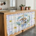 thumbnail image 6 of Watercolor Easter Tier Curtains 36 Inch Length, Cute Rabbits Flower Wreath Eggs Bow Plaid Cafe Short Curtains for Bathroom Over Sink, Small Kitchen Curtain Light Filtering Drapes 2 Panels 27.5"Wx36"L, 6 of 8
