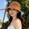 thumbnail image 2 of QASIEATN Womens Classic Bucket Hats Women's Crochet Bucket Hat Lightweight Packable Sun Hat for Outdoor Travel Hiking Fall Fashion Accessories, 2 of 3