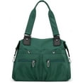 thumbnail image 1 of LHSHID Hobo Bag for Women Nylon Shoulder Bag Largr Capacity Totes Lightweight Multiple Pockets Handbag Travel Top Handle Purse, 1 of 6