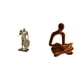 thumbnail image 1 of Estatua de caballero, figura de escritorio, escultura abstracta de pensador, pieza de colección, ideal para regalar o decorar el hogar o la oficina., 1 of 8