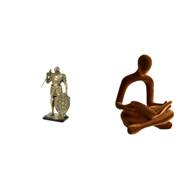 Figura de escritorio,Figura decorativa de caballero,escultura,artesanía,decoración de escritorio,Arte decorativo coleccionable para el hogar y la oficina,Figura del pensador abstracto,Estatua