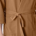 thumbnail image 5 of Hrsba Robe for Men,Solid Color V Neck 3/4 Sleeve Sleep Robe With Belt and Pockets Fall Bathrobe, 5 of 7