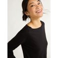 thumbnail image 4 of Free Assembly Women's Long Sleeve Drop Shoulder Tee, XS-XXL, 4 of 5