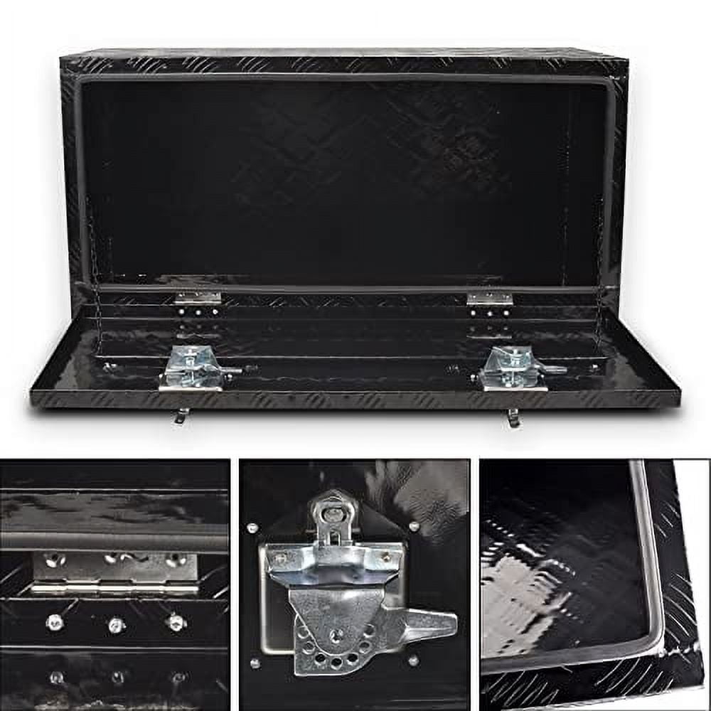 FGJQEFG Lockable Tool Boxes and Organizers, Aluminum Black, 36"x18"x16"