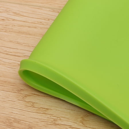 Vosarea Feeding Bowl Placemat Silicone Green Waterproof Raised Edge Dishwasher Safe