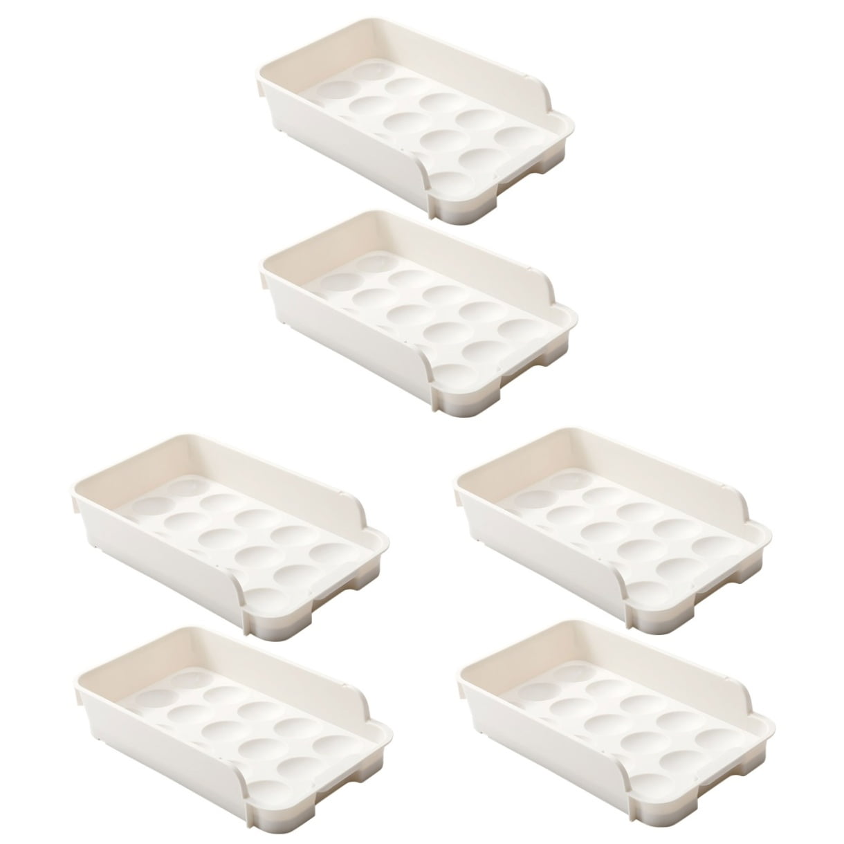 Hemoton 6-Pack Refrigerator Drawer Organizers, Fridge Storage Bins, Kitchen Fridge Accessories for Household Organization