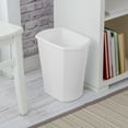 Sterilite 3 Gal. Rectangular Wastebasket Plastic, White