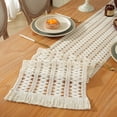 thumbnail image 5 of Biezeib Crochet Lace Table Runner Farmhouse Table Runner Cotton Table Cover Decoration with Tassels for Home, 5 of 6