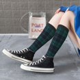 thumbnail image 7 of Women's Knee High Socks Deep Blue & Green Plaid Thermal Soft Knee Long Socks, 7 of 7