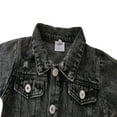 thumbnail image 4 of Toddler Denim Jacket for Boys Girls Button-Down Jeans Jackets Coat Retro Outerwear 1-6T, 4 of 10