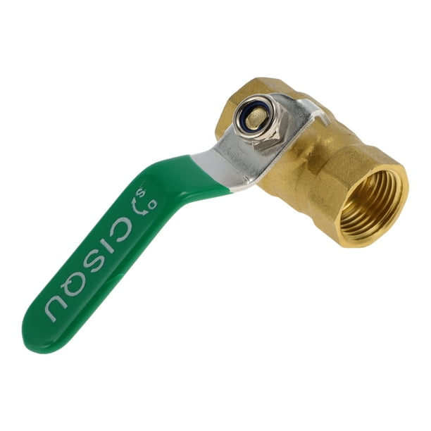Válvula de bola de mango largo de doble rosca interna de latón de 1/2" hembra Unique Bargains 1.94" 1 Pc
