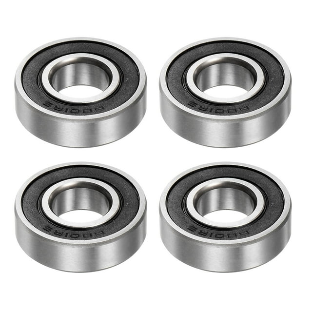 Unique Bargains 6001-2RS Roulements à Billes 12x28x8 mm Acier à Haute Teneur en Carbone Doublement Scellés, Lot de 4