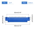 thumbnail image 2 of Tarjeta Borde Conector Azul Zócalo 24 Pasadores 3,96mm Paso para Impreso PCB Circuito Placa, Arcade, Paquete de 2, 2 of 7
