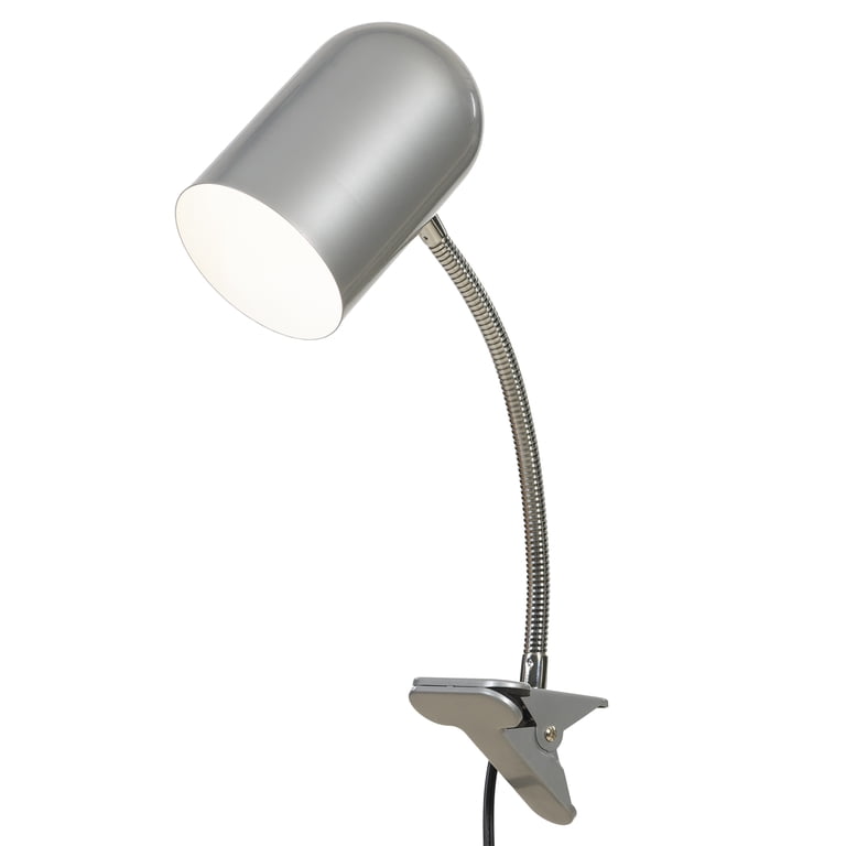 Mainstays 15" Metal Clip Task Lamp, Grey photo 1