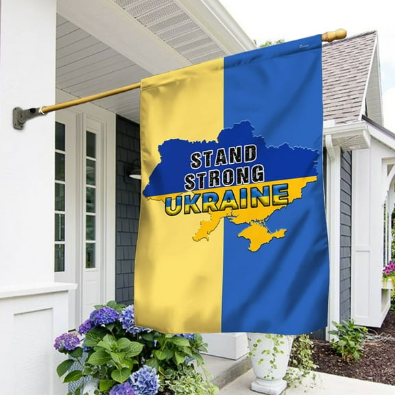Flagwix Ukraine Flag Stand Strong Ukraine BNL541F Ukraine Flags, Indoor Outdoor Decoration - Garden Flag (11.5" x 17.5")