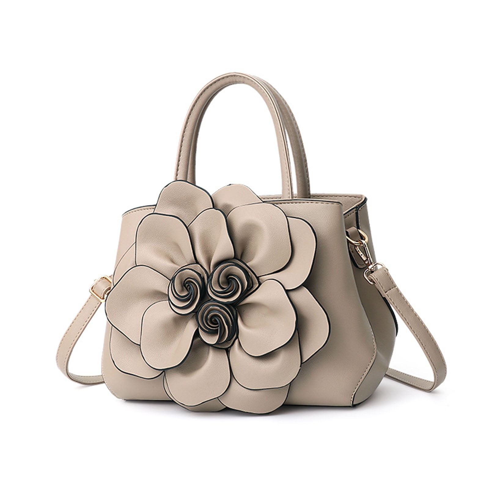 Stylago Purses and Handbags for Women Top Handle Satchel Leather Floral Shoulder Crossbody Bags Ladies Evening Party Tote Brown