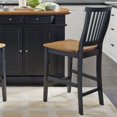 thumbnail image 2 of Homestyles Americana Black Wood Counter Stool, 2 of 5