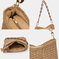 thumbnail image 4 of Straw Shoulder Bag for Women Summer Small Boho Woven Shoulder Purse Beach Vacation Tote Bag Handbag, 4 of 7