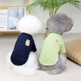 thumbnail image 2 of Yidarton 2022 Soft Plush Clothing Simple Leisure Warm Pet Clothing Autumn And Winter Teddy Faggy Dog Clothing navy blue, 2 of 6