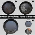 thumbnail image 2 of Cast Iron Scrubber 316 Stainless Steel Skillet Cleaner 8"x6" Chainmail Scrubber Scraper Chain Mail Link Scrub for Cast Iron Pre-Seasoned Pans, Griddles, BBQ Grills, and Pot Cookware Cleaning, 2 of 8