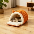 thumbnail image 5 of Darzheoy Cats Bed Warm Fluffy Plush Pet Bed for Winter Snuggles Calming Anti-Anxiety Cuddler with Removable Cushion Cozy Sleep for Indoor Cats and Small Pets, 5 of 6