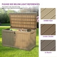 thumbnail image 4 of Dextrus 230 Gallon Outdoor Resin Storage Deck Box with Lockable Lid, Ideal for Patio, Pool & Yard Organization, Light Brown, 4 of 6