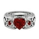 thumbnail image 1 of Fiudx Anillo de Compromiso de San Valentín con Forma de Corazón, Joyería de Aleación, 1 of 2