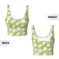 thumbnail image 6 of Goofa Daisies Flowers Printed Sports Bras for Women, High Impact Running Bra Workout Crop Tank Tops Longline Sports Bra Push up-XX-Large, 6 of 9