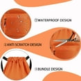 thumbnail image 5 of EQWLJWE Drawstring Backpack Gymbag Waterproof Sports Sackpack with Mesh Pockets Gym Sack for Women Men Lightweight String Bag for Camp Soccer Swim, Orange, 5 of 5