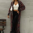 thumbnail image 3 of Womens Boho Open Front Long Cardigans Sweater Aztec Tribal Stripe Fringe Cardigan Kimono Duster Outwear, 3 of 5