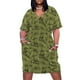 thumbnail image 1 of Vestido de novia con falda de verano, holgado, con bolsillos y estampado de ciervos al aire libre, estilo rústico, estilo vintage, estilo boscoso y natural., 1 of 7