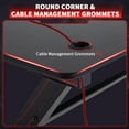 thumbnail image 6 of FDW Computer Desk Gaming Desk 47.2 inches PC Large Modern with Headphone Hook,Red, 6 of 7