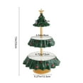 thumbnail image 3 of Christmas Tree Fruit Snack Stand, Resin Decorative Dessert Display, Tiered Holiday Party Sharing Tray, Multi-Purpose Fruit & Snack Holder, Holiday Table Decor, Ornament Gift, 12.99x7.48in, 3 of 4