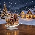thumbnail image 5 of Darzheoy Christmas Santa Figurine, Sleigh Acrylic Tabletop Ornament, Winter Holiday Gift Accent, Christmas Decorations Indoor for Home Table Shelf Mantel, 5 of 7