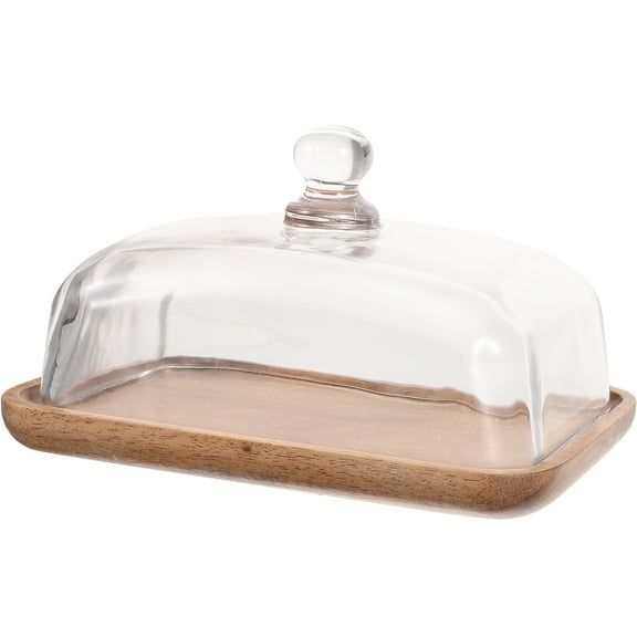 Raindrops  Cake Holder with Cover Glass Domes for Display Stands Square Plate
