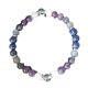 thumbnail image 2 of Pulsera de cristal para los hombres las mujeres amatista cristal blanco Lázuli con cuentas de estiramiento elástico ajustable Unisex Joyería para el uso diario, 2 of 6
