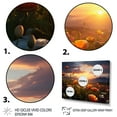 thumbnail image 3 of Designart "Sunset Golden Meadow Euphony" Landscape Sunset Floater Framed Wall Art Living Room, 3 of 7