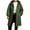 Army Green, variant on Women's Long Hooded Puffer Jacket Quilted Cotton-Padded Coat with Anti-Leakage Filling, Windproof Winter Parka with Elastic Cuffs and Zipper Closure
