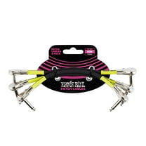 ERNIE BALL 6059 Patch Cable 3 Pack 6 inch FLAT ANGLE / FLAT ANGLE PATCH CABLE 3Pack 15.24cm Black