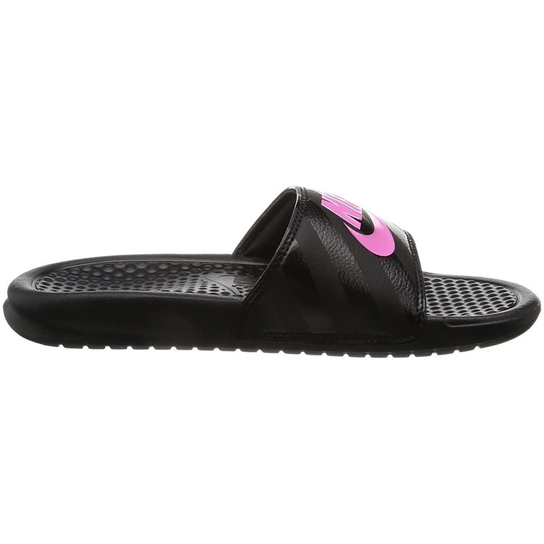 Nike Benassi Jdi Black / Vivid Pink - Slide Sandals -