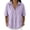 #249Light Purple, variant on Womens Cotton Linen Tops Summer Shirts Button Down V Neck Half Sleeve Shirts
