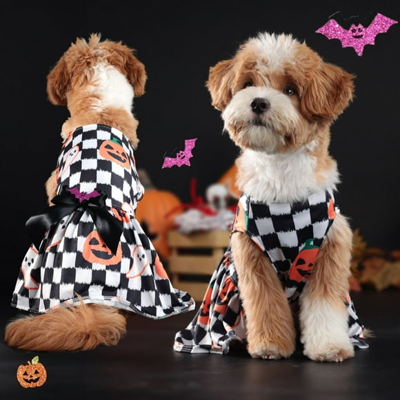 SIfdSeng Dog Shirts for Medium Dogs Girl Funny 2025 New Pet Dog Clothes M Agic Pumpkin Purple Bat Small and Medium Sized Dog Skirt Dog Clothes Dog Clothes for Small Dogs Boy Summer